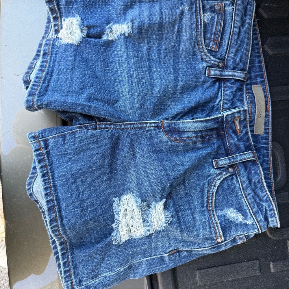 Joe’s Distressed Blue Denim Shorts